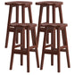 Contemporary Solid Wood Bar Stool Indoor Barstools with Wood Seat and Footrest Walnut 4 Piece Set Bar Stool(31"H) Clearhalo 'Bar Furniture' 'Bar Stools' 'bar_stools' 'furn' 'furn_bar_stools' 'furniture_bar_stools' 'Kitchen & Dining Furniture' 'kitchen&dining_furn' 'kitchen' 'kitchen_furn' Furniture' 4587263