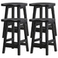 Contemporary Solid Wood Bar Stool Indoor Barstools with Wood Seat and Footrest Gloss Black 4 Piece Set Counter Stool (24"H) Clearhalo 'Bar Furniture' 'Bar Stools' 'bar_stools' 'furn' 'furn_bar_stools' 'furniture_bar_stools' 'Kitchen & Dining Furniture' 'kitchen&dining_furn' 'kitchen' 'kitchen_furn' Furniture' 4587265