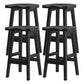 Contemporary Solid Wood Bar Stool Indoor Barstools with Wood Seat and Footrest Gloss Black 4 Piece Set Bar Stool (28" H) Clearhalo 'Bar Furniture' 'Bar Stools' 'bar_stools' 'furn' 'furn_bar_stools' 'furniture_bar_stools' 'Kitchen & Dining Furniture' 'kitchen&dining_furn' 'kitchen' 'kitchen_furn' Furniture' 4587266
