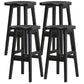 Contemporary Solid Wood Bar Stool Indoor Barstools with Wood Seat and Footrest Gloss Black 4 Piece Set Bar Stool(31"H) Clearhalo 'Bar Furniture' 'Bar Stools' 'bar_stools' 'furn' 'furn_bar_stools' 'furniture_bar_stools' 'Kitchen & Dining Furniture' 'kitchen&dining_furn' 'kitchen' 'kitchen_furn' Furniture' 4587267