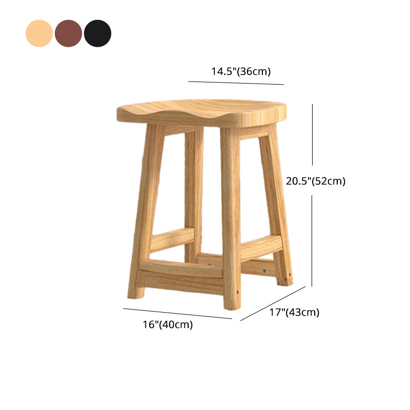 Contemporary Solid Wood Bar Stool Indoor Barstools with Wood Seat and Footrest Clearhalo 'Bar Furniture' 'Bar Stools' 'bar_stools' 'furn' 'furn_bar_stools' 'furniture_bar_stools' 'Kitchen & Dining Furniture' 'kitchen&dining_furn' 'kitchen' 'kitchen_furn' Furniture' 4587268