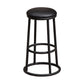Modern Armless Backless Counter Stool Steel Dessert Shop Bar Stool with Cushion and Pedal Black 1 Piece Clearhalo 'Bar Furniture' 'Bar Stools' 'bar_stools' 'furn' 'furn_bar_stools' 'furniture_bar_stools' 'Kitchen & Dining Furniture' 'kitchen&dining_furn' 'kitchen' 'kitchen_furn' Furniture' 4587276