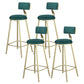 Glam Armless Backrest Counter Stool Steel Cafe Bar Stool with Velvet Cushion and Pedal Green 4 Piece Set Clearhalo 'Bar Furniture' 'Bar Stools' 'bar_stools' 'furn' 'furn_bar_stools' 'furniture_bar_stools' 'Kitchen & Dining Furniture' 'kitchen&dining_furn' 'kitchen' 'kitchen_furn' Furniture' 4587333