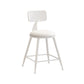 Modern Armless Backrest Counter Stool Iron Dessert Shop Bar Stool with Leather Cushion White 1 Piece Short Stool(18"H) Clearhalo 'Bar Furniture' 'Bar Stools' 'bar_stools' 'furn' 'furn_bar_stools' 'furniture_bar_stools' 'Kitchen & Dining Furniture' 'kitchen&dining_furn' 'kitchen' 'kitchen_furn' Furniture' 4587370