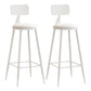 Modern Armless Backrest Counter Stool Iron Dessert Shop Bar Stool with Leather Cushion White 2 Piece Set Bar Stool(30"H) Clearhalo 'Bar Furniture' 'Bar Stools' 'bar_stools' 'furn' 'furn_bar_stools' 'furniture_bar_stools' 'Kitchen & Dining Furniture' 'kitchen&dining_furn' 'kitchen' 'kitchen_furn' Furniture' 4587402