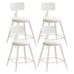 Modern Armless Backrest Counter Stool Iron Dessert Shop Bar Stool with Leather Cushion White 4 Piece Set Short Stool(18"H) Clearhalo 'Bar Furniture' 'Bar Stools' 'bar_stools' 'furn' 'furn_bar_stools' 'furniture_bar_stools' 'Kitchen & Dining Furniture' 'kitchen&dining_furn' 'kitchen' 'kitchen_furn' Furniture' 4587408