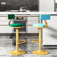 Glam Adjustable Rotatable Counter Stool Iron Kitchen Bar Stool with Velvet Cushion Clearhalo 'Bar Furniture' 'Bar Stools' 'bar_stools' 'furn' 'furn_bar_stools' 'furniture_bar_stools' 'Kitchen & Dining Furniture' 'kitchen&dining_furn' 'kitchen' 'kitchen_furn' Furniture' 4587432