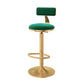 Glam Adjustable Rotatable Counter Stool Iron Kitchen Bar Stool with Velvet Cushion Green 1 Piece Bar Stool(31"H) Clearhalo 'Bar Furniture' 'Bar Stools' 'bar_stools' 'furn' 'furn_bar_stools' 'furniture_bar_stools' 'Kitchen & Dining Furniture' 'kitchen&dining_furn' 'kitchen' 'kitchen_furn' Furniture' 4587453