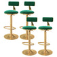 Glam Adjustable Rotatable Counter Stool Iron Kitchen Bar Stool with Velvet Cushion Green 4 Piece Set Bar Stool(31"H) Clearhalo 'Bar Furniture' 'Bar Stools' 'bar_stools' 'furn' 'furn_bar_stools' 'furniture_bar_stools' 'Kitchen & Dining Furniture' 'kitchen&dining_furn' 'kitchen' 'kitchen_furn' Furniture' 4587495