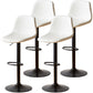 Industrial Style Bar Chair Adjustable Height Leather Seat Metal Leg for Counter Bar White 4 Piece Set Clearhalo 'Bar Furniture' 'Bar Stools' 'bar_stools' 'furn' 'furn_bar_stools' 'furniture_bar_stools' 'Kitchen & Dining Furniture' 'kitchen&dining_furn' 'kitchen' 'kitchen_furn' Furniture' 4587503