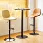 Industrial Style Bar Chair Adjustable Height Leather Seat Metal Leg for Counter Bar Clearhalo 'Bar Furniture' 'Bar Stools' 'bar_stools' 'furn' 'furn_bar_stools' 'furniture_bar_stools' 'Kitchen & Dining Furniture' 'kitchen&dining_furn' 'kitchen' 'kitchen_furn' Furniture' 4587506