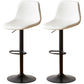Industrial Style Bar Chair Adjustable Height Leather Seat Metal Leg for Counter Bar White 2 Piece Set Clearhalo 'Bar Furniture' 'Bar Stools' 'bar_stools' 'furn' 'furn_bar_stools' 'furniture_bar_stools' 'Kitchen & Dining Furniture' 'kitchen&dining_furn' 'kitchen' 'kitchen_furn' Furniture' 4587507