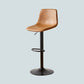 Industrial Style Bar Chair Adjustable Height Leather Seat Metal Leg for Counter Bar Brown 1 Piece Clearhalo 'Bar Furniture' 'Bar Stools' 'bar_stools' 'furn' 'furn_bar_stools' 'furniture_bar_stools' 'Kitchen & Dining Furniture' 'kitchen&dining_furn' 'kitchen' 'kitchen_furn' Furniture' 4587510