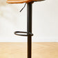 Industrial Style Bar Chair Adjustable Height Leather Seat Metal Leg for Counter Bar Clearhalo 'Bar Furniture' 'Bar Stools' 'bar_stools' 'furn' 'furn_bar_stools' 'furniture_bar_stools' 'Kitchen & Dining Furniture' 'kitchen&dining_furn' 'kitchen' 'kitchen_furn' Furniture' 4587516