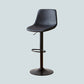 Industrial Style Bar Chair Adjustable Height Leather Seat Metal Leg for Counter Bar Black 1 Piece Clearhalo 'Bar Furniture' 'Bar Stools' 'bar_stools' 'furn' 'furn_bar_stools' 'furniture_bar_stools' 'Kitchen & Dining Furniture' 'kitchen&dining_furn' 'kitchen' 'kitchen_furn' Furniture' 4587523