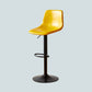 Industrial Style Bar Chair Adjustable Height Leather Seat Metal Leg for Counter Bar Yellow 1 Piece Clearhalo 'Bar Furniture' 'Bar Stools' 'bar_stools' 'furn' 'furn_bar_stools' 'furniture_bar_stools' 'Kitchen & Dining Furniture' 'kitchen&dining_furn' 'kitchen' 'kitchen_furn' Furniture' 4587527