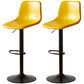 Industrial Style Bar Chair Adjustable Height Leather Seat Metal Leg for Counter Bar Yellow 2 Piece Set Clearhalo 'Bar Furniture' 'Bar Stools' 'bar_stools' 'furn' 'furn_bar_stools' 'furniture_bar_stools' 'Kitchen & Dining Furniture' 'kitchen&dining_furn' 'kitchen' 'kitchen_furn' Furniture' 4587528