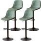Industrial Style Bar Chair Adjustable Height Leather Seat Metal Leg for Counter Bar Green 4 Piece Set Clearhalo 'Bar Furniture' 'Bar Stools' 'bar_stools' 'furn' 'furn_bar_stools' 'furniture_bar_stools' 'Kitchen & Dining Furniture' 'kitchen&dining_furn' 'kitchen' 'kitchen_furn' Furniture' 4587532