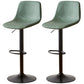 Industrial Style Bar Chair Adjustable Height Leather Seat Metal Leg for Counter Bar Green 2 Piece Set Clearhalo 'Bar Furniture' 'Bar Stools' 'bar_stools' 'furn' 'furn_bar_stools' 'furniture_bar_stools' 'Kitchen & Dining Furniture' 'kitchen&dining_furn' 'kitchen' 'kitchen_furn' Furniture' 4587534