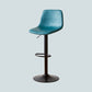 Industrial Style Bar Chair Adjustable Height Leather Seat Metal Leg for Counter Bar Lake Blue 1 Piece Clearhalo 'Bar Furniture' 'Bar Stools' 'bar_stools' 'furn' 'furn_bar_stools' 'furniture_bar_stools' 'Kitchen & Dining Furniture' 'kitchen&dining_furn' 'kitchen' 'kitchen_furn' Furniture' 4587536