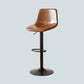 Industrial Style Bar Chair Adjustable Height Leather Seat Metal Leg for Counter Bar Light Brown 1 Piece Clearhalo 'Bar Furniture' 'Bar Stools' 'bar_stools' 'furn' 'furn_bar_stools' 'furniture_bar_stools' 'Kitchen & Dining Furniture' 'kitchen&dining_furn' 'kitchen' 'kitchen_furn' Furniture' 4587539