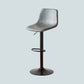 Industrial Style Bar Chair Adjustable Height Leather Seat Metal Leg for Counter Bar Grey 1 Piece Clearhalo 'Bar Furniture' 'Bar Stools' 'bar_stools' 'furn' 'furn_bar_stools' 'furniture_bar_stools' 'Kitchen & Dining Furniture' 'kitchen&dining_furn' 'kitchen' 'kitchen_furn' Furniture' 4587542