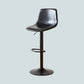 Industrial Style Bar Chair Adjustable Height Leather Seat Metal Leg for Counter Bar Matte Black 1 Piece Clearhalo 'Bar Furniture' 'Bar Stools' 'bar_stools' 'furn' 'furn_bar_stools' 'furniture_bar_stools' 'Kitchen & Dining Furniture' 'kitchen&dining_furn' 'kitchen' 'kitchen_furn' Furniture' 4587548