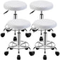 Modern Adjustable Rotatable Counter Stool Steel Mobile Phone Store Bar Stool with Cushion White 4 Piece Set Clearhalo 'Bar Furniture' 'Bar Stools' 'bar_stools' 'furn' 'furn_bar_stools' 'furniture_bar_stools' 'Kitchen & Dining Furniture' 'kitchen&dining_furn' 'kitchen' 'kitchen_furn' Furniture' 4587552