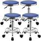 Modern Adjustable Rotatable Counter Stool Steel Mobile Phone Store Bar Stool with Cushion Blue 4 Piece Set Clearhalo 'Bar Furniture' 'Bar Stools' 'bar_stools' 'furn' 'furn_bar_stools' 'furniture_bar_stools' 'Kitchen & Dining Furniture' 'kitchen&dining_furn' 'kitchen' 'kitchen_furn' Furniture' 4587580