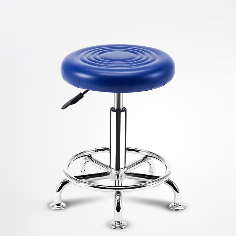Modern Adjustable Rotatable Counter Stool Steel Mobile Phone Store Bar Stool with Cushion Light Blue 1 Piece Clearhalo 'Bar Furniture' 'Bar Stools' 'bar_stools' 'furn' 'furn_bar_stools' 'furniture_bar_stools' 'Kitchen & Dining Furniture' 'kitchen&dining_furn' 'kitchen' 'kitchen_furn' Furniture' 4587587