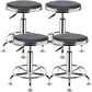 Modern Adjustable Rotatable Counter Stool Steel Mobile Phone Store Bar Stool with Cushion Textured Black 4 Piece Set Clearhalo 'Bar Furniture' 'Bar Stools' 'bar_stools' 'furn' 'furn_bar_stools' 'furniture_bar_stools' 'Kitchen & Dining Furniture' 'kitchen&dining_furn' 'kitchen' 'kitchen_furn' Furniture' 4587592