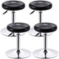 Modern Adjustable Rotatable Counter Stool Steel Mobile Phone Store Bar Stool with Cushion Gold-Black 4 Piece Set Clearhalo 'Bar Furniture' 'Bar Stools' 'bar_stools' 'furn' 'furn_bar_stools' 'furniture_bar_stools' 'Kitchen & Dining Furniture' 'kitchen&dining_furn' 'kitchen' 'kitchen_furn' Furniture' 4587595