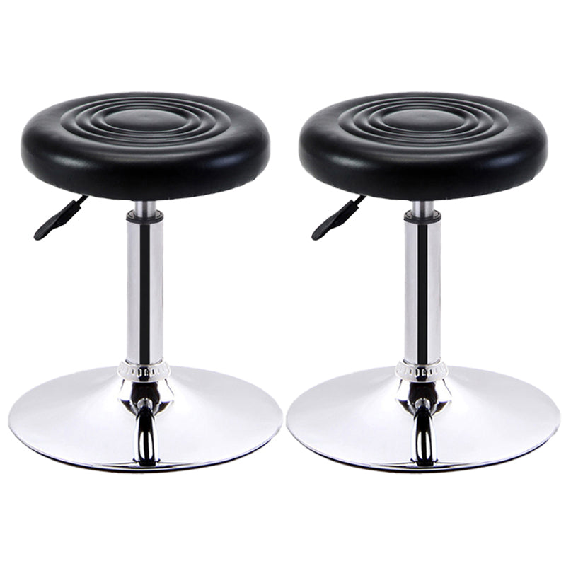 Modern Adjustable Rotatable Counter Stool Steel Mobile Phone Store Bar Stool with Cushion Gold-Black 2 Piece Set Clearhalo 'Bar Furniture' 'Bar Stools' 'bar_stools' 'furn' 'furn_bar_stools' 'furniture_bar_stools' 'Kitchen & Dining Furniture' 'kitchen&dining_furn' 'kitchen' 'kitchen_furn' Furniture' 4587597