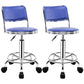Modern Adjustable Rotatable Counter Stool Steel Mobile Phone Store Bar Stool with Cushion Dark Blue 2 Piece Set Clearhalo 'Bar Furniture' 'Bar Stools' 'bar_stools' 'furn' 'furn_bar_stools' 'furniture_bar_stools' 'Kitchen & Dining Furniture' 'kitchen&dining_furn' 'kitchen' 'kitchen_furn' Furniture' 4587615