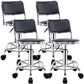 Modern Adjustable Rotatable Counter Stool Steel Mobile Phone Store Bar Stool with Cushion Dark Gray-Black 4 Piece Set Clearhalo 'Bar Furniture' 'Bar Stools' 'bar_stools' 'furn' 'furn_bar_stools' 'furniture_bar_stools' 'Kitchen & Dining Furniture' 'kitchen&dining_furn' 'kitchen' 'kitchen_furn' Furniture' 4587616