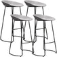 Industrial Style Bar-stool Bucket PP Seat Sled Iron Legs for Kitchen Bar Grey 4 Piece Set Clearhalo 'Bar Furniture' 'Bar Stools' 'bar_stools' 'furn' 'furn_bar_stools' 'furniture_bar_stools' 'Kitchen & Dining Furniture' 'kitchen&dining_furn' 'kitchen' 'kitchen_furn' Furniture' 4587648