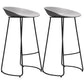 Industrial Style Bar-stool Bucket PP Seat Sled Iron Legs for Kitchen Bar Grey 2 Piece Set Clearhalo 'Bar Furniture' 'Bar Stools' 'bar_stools' 'furn' 'furn_bar_stools' 'furniture_bar_stools' 'Kitchen & Dining Furniture' 'kitchen&dining_furn' 'kitchen' 'kitchen_furn' Furniture' 4587650
