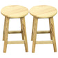 Modern Armless Backless Counter Stool Wood Dessert Shop Bar Stool with Wooden Seat 2 Piece Set Short Stool(18"H) Clearhalo 'Bar Furniture' 'Bar Stools' 'bar_stools' 'furn' 'furn_bar_stools' 'furniture_bar_stools' 'Kitchen & Dining Furniture' 'kitchen&dining_furn' 'kitchen' 'kitchen_furn' Furniture' 4587667