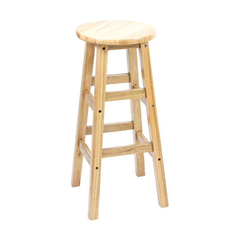 Modern Armless Backless Counter Stool Wood Dessert Shop Bar Stool with Wooden Seat Clearhalo 'Bar Furniture' 'Bar Stools' 'bar_stools' 'furn' 'furn_bar_stools' 'furniture_bar_stools' 'Kitchen & Dining Furniture' 'kitchen&dining_furn' 'kitchen' 'kitchen_furn' Furniture' 4587671