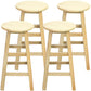Modern Armless Backless Counter Stool Wood Dessert Shop Bar Stool with Wooden Seat 4 Piece Set Counter Stool (23.5"H) Clearhalo 'Bar Furniture' 'Bar Stools' 'bar_stools' 'furn' 'furn_bar_stools' 'furniture_bar_stools' 'Kitchen & Dining Furniture' 'kitchen&dining_furn' 'kitchen' 'kitchen_furn' Furniture' 4587675