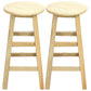 Modern Armless Backless Counter Stool Wood Dessert Shop Bar Stool with Wooden Seat 2 Piece Set Counter Stool (23.5"H) Clearhalo 'Bar Furniture' 'Bar Stools' 'bar_stools' 'furn' 'furn_bar_stools' 'furniture_bar_stools' 'Kitchen & Dining Furniture' 'kitchen&dining_furn' 'kitchen' 'kitchen_furn' Furniture' 4587679