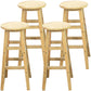 Modern Armless Backless Counter Stool Wood Dessert Shop Bar Stool with Wooden Seat 4 Piece Set Bar Stool (28" H) Clearhalo 'Bar Furniture' 'Bar Stools' 'bar_stools' 'furn' 'furn_bar_stools' 'furniture_bar_stools' 'Kitchen & Dining Furniture' 'kitchen&dining_furn' 'kitchen' 'kitchen_furn' Furniture' 4587680