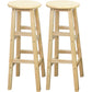 Modern Armless Backless Counter Stool Wood Dessert Shop Bar Stool with Wooden Seat 2 Piece Set Bar Stool(31"H) Clearhalo 'Bar Furniture' 'Bar Stools' 'bar_stools' 'furn' 'furn_bar_stools' 'furniture_bar_stools' 'Kitchen & Dining Furniture' 'kitchen&dining_furn' 'kitchen' 'kitchen_furn' Furniture' 4587685