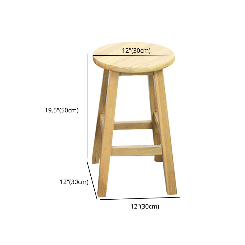 Modern Armless Backless Counter Stool Wood Dessert Shop Bar Stool with Wooden Seat Clearhalo 'Bar Furniture' 'Bar Stools' 'bar_stools' 'furn' 'furn_bar_stools' 'furniture_bar_stools' 'Kitchen & Dining Furniture' 'kitchen&dining_furn' 'kitchen' 'kitchen_furn' Furniture' 4587687
