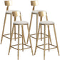 Glam Armless Backrest Counter Stool Iron Bar Stool with Velvet Cushion White 4 Piece Set Counter Stool(27"H) Clearhalo 'Bar Furniture' 'Bar Stools' 'bar_stools' 'furn' 'furn_bar_stools' 'furniture_bar_stools' 'Kitchen & Dining Furniture' 'kitchen&dining_furn' 'kitchen' 'kitchen_furn' Furniture' 4587698