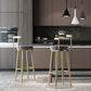 Glam Armless Backrest Counter Stool Iron Kitchen Bar Stool with Cushion and Pedal Clearhalo 'Bar Furniture' 'Bar Stools' 'bar_stools' 'furn' 'furn_bar_stools' 'furniture_bar_stools' 'Kitchen & Dining Furniture' 'kitchen&dining_furn' 'kitchen' 'kitchen_furn' Furniture' 4587744