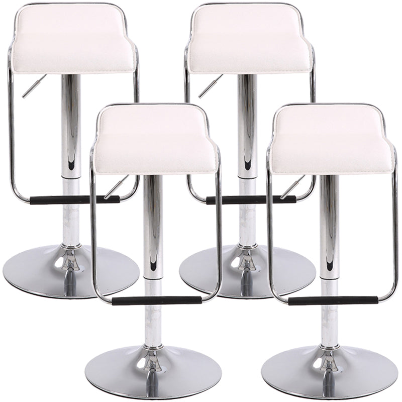 Modern Style Metal Bar Stool with Swivel and Adjustable Height Bar Stool 30-inches White Chrome 4 Piece Set Clearhalo 'Bar Furniture' 'Bar Stools' 'bar_stools' 'furn' 'furn_bar_stools' 'furniture_bar_stools' 'Kitchen & Dining Furniture' 'kitchen&dining_furn' 'kitchen' 'kitchen_furn' Furniture' 4587772