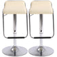 Modern Style Metal Bar Stool with Swivel and Adjustable Height Bar Stool 30-inches Off-White Chrome 2 Piece Set Clearhalo 'Bar Furniture' 'Bar Stools' 'bar_stools' 'furn' 'furn_bar_stools' 'furniture_bar_stools' 'Kitchen & Dining Furniture' 'kitchen&dining_furn' 'kitchen' 'kitchen_furn' Furniture' 4587791