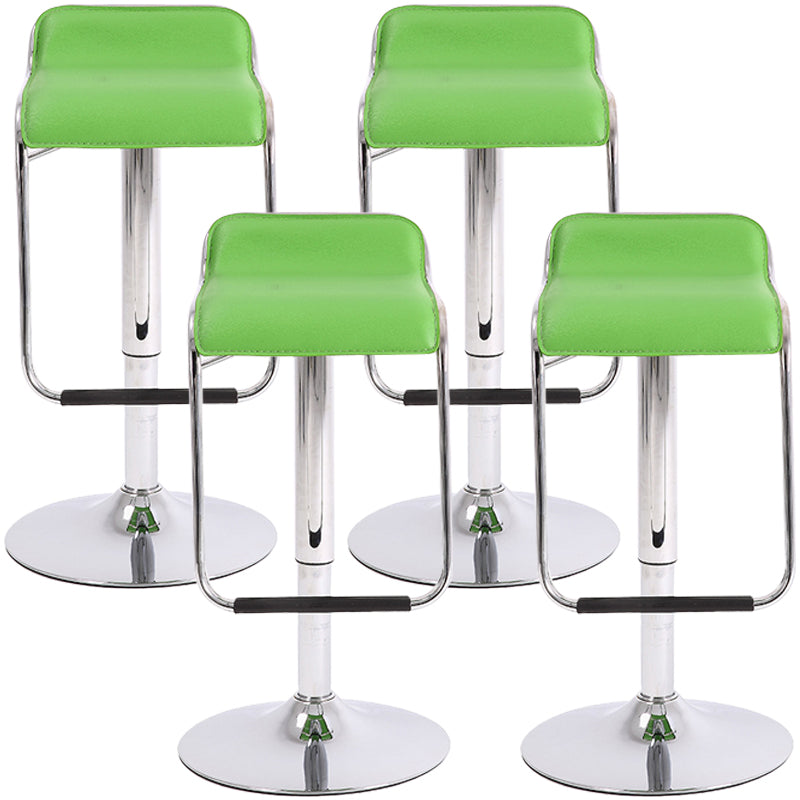 Modern Style Metal Bar Stool with Swivel and Adjustable Height Bar Stool 30-inches Green Chrome 4 Piece Set Clearhalo 'Bar Furniture' 'Bar Stools' 'bar_stools' 'furn' 'furn_bar_stools' 'furniture_bar_stools' 'Kitchen & Dining Furniture' 'kitchen&dining_furn' 'kitchen' 'kitchen_furn' Furniture' 4587792