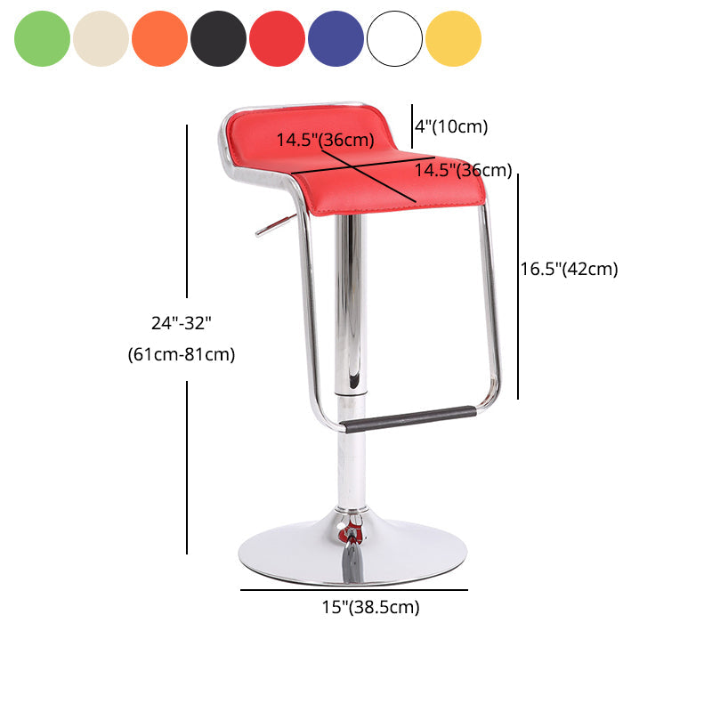 Modern Style Metal Bar Stool with Swivel and Adjustable Height Bar Stool 30-inches Clearhalo 'Bar Furniture' 'Bar Stools' 'bar_stools' 'furn' 'furn_bar_stools' 'furniture_bar_stools' 'Kitchen & Dining Furniture' 'kitchen&dining_furn' 'kitchen' 'kitchen_furn' Furniture' 4587795